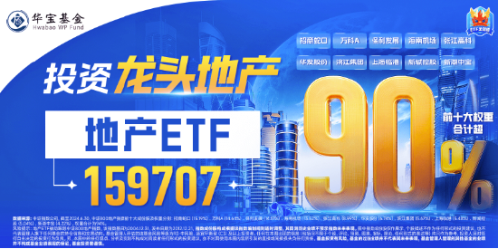 龙头地产多数收涨,地产ETF(159707)拉升近1%!楼市积极信号浮现,板块有望继续修复